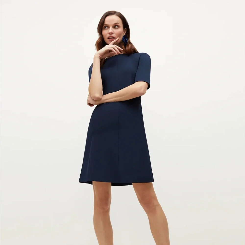 NWT MM LaFleur The Emily Dress - WonderTex in Galaxy Blue Sz 0 - Picture 12 of 16